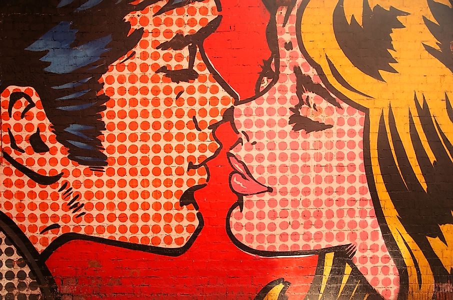 Papermoon Fototapete "POP ART GRAFFITI-MAUER KUNST FANTASIE MUSTER STRUKTUR günstig online kaufen