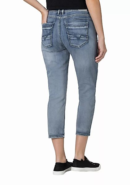 TIMEZONE Damen Jeans JillyTZ Cropped - Regular Fit - Blau - Aqua Blue Wash günstig online kaufen