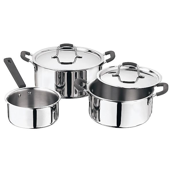 MASTERPRO Topfset FOODIES COLLECTION silber Edelstahl 5 tlg. günstig online kaufen