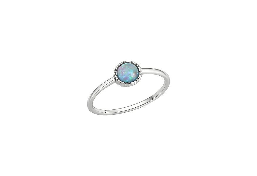 Vivance Fingerring 925/- Sterling Silber rhodiniert Synth. Opal günstig online kaufen