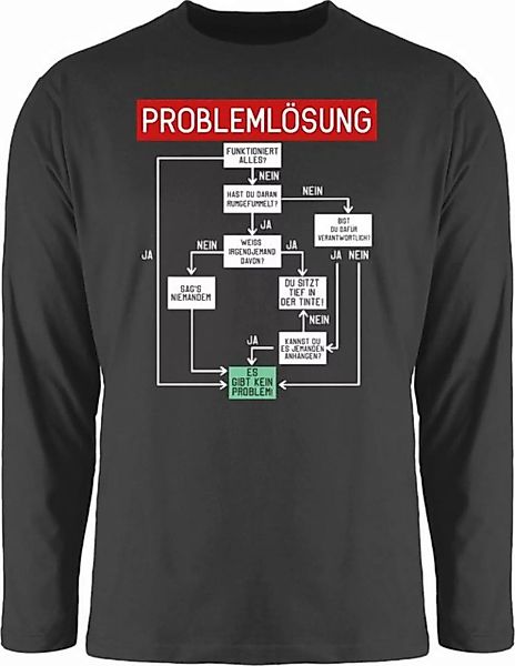 Shirtracer Rundhalsshirt Problemlösung - weiß Sprüche Statement mit Spruch günstig online kaufen