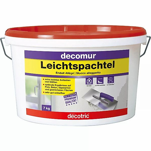 Decotric Leichtspachtel Decomur Weiß 7 kg günstig online kaufen