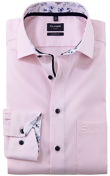 OLYMP Luxor Hemd SL7 Structure Rosa - Größe 43 günstig online kaufen