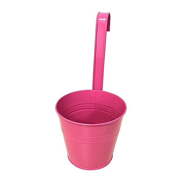 Zink Hängetopf Rund Konisch Pink Lackiert D11 x H10,5/22cm günstig online kaufen