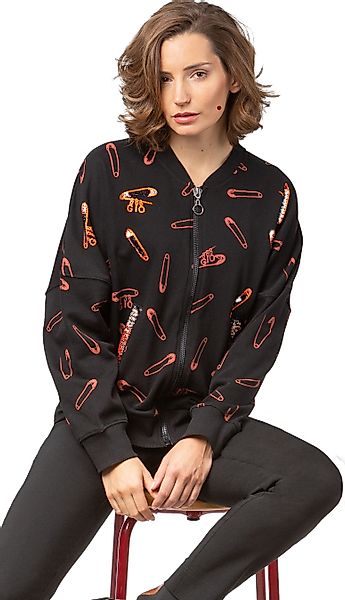 Gio Milano Sweatjacke G25-9102 bedruckte Sweatjacke günstig online kaufen