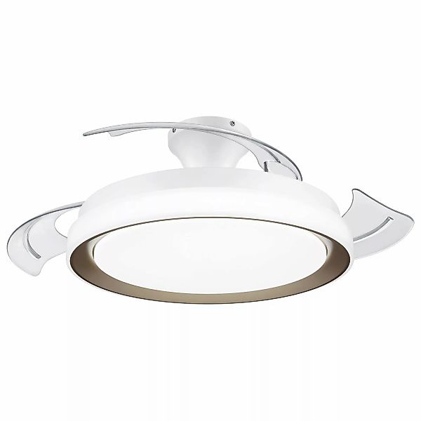 Philips LED-Deckenventilator Bliss, gold/weiß, leise, CCT günstig online kaufen