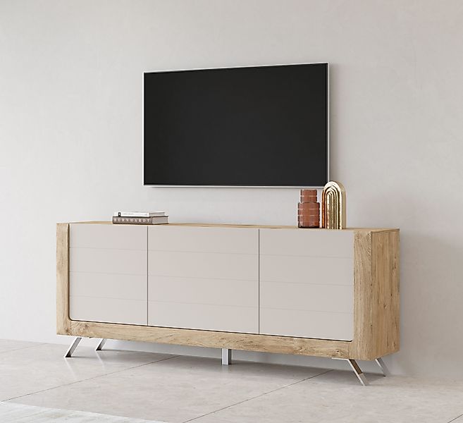 Leonique Sideboard "Kasai", Breite 199 cm, mit 3 Türen günstig online kaufen