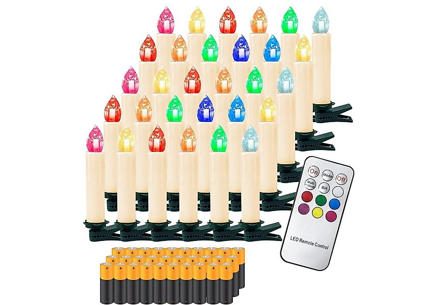 Gotoll LED-Christbaumkerzen CH030BT_W-NEW kabellose Weihnachtsbaumkerzen ch günstig online kaufen