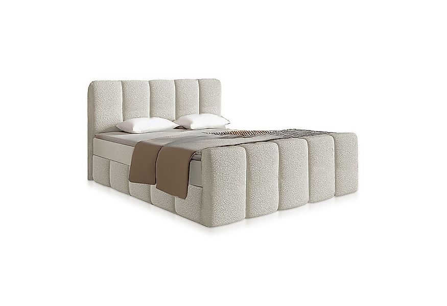 Juskys Boxspringbett Manitoba, Bett mit Federkernmatratze, Topper und gepol günstig online kaufen