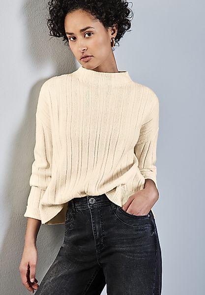 STREET ONE Strickpullover mit Rippstruktur günstig online kaufen
