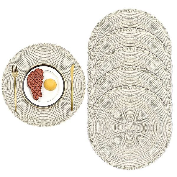 NUODWELL Platzset 6er Set Runde Platzsets günstig online kaufen
