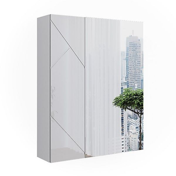 Vicco Badspiegelschrank Irma Weiß Hochglanz 60 x 75 cm günstig online kaufen
