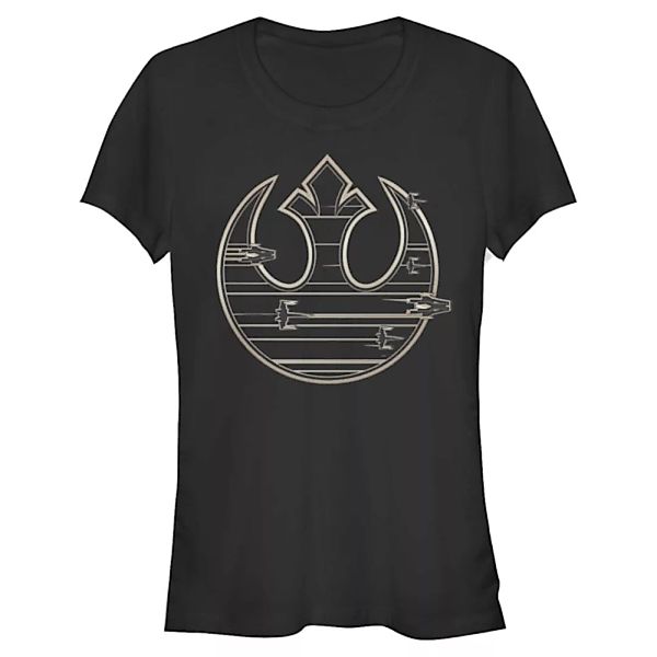 Star Wars - Die letzten Jedi - Logo Gold Rebel - Frauen T-Shirt günstig online kaufen