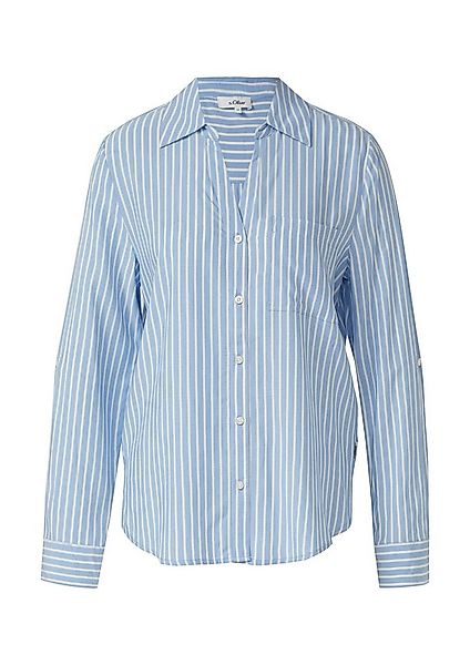 s.Oliver Langarmbluse im Streifen-Design und aus Viskose günstig online kaufen