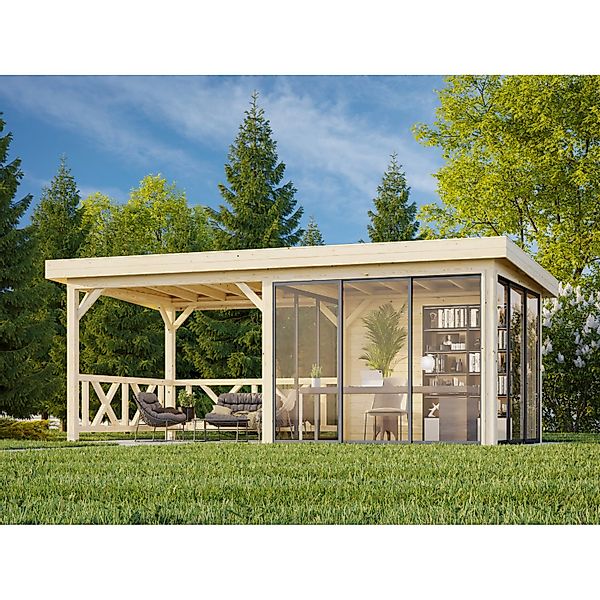 Palmako Pavillon Lenna Set 704 Slide Plus 588 x 300 cm Lackiert Weiß FSC® günstig online kaufen