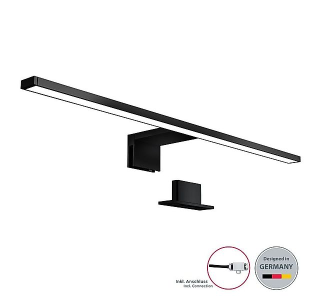 B.K.Licht LED Spiegelleuchte Badleuchte LED Spiegelleuchte IP44 230V schwar günstig online kaufen