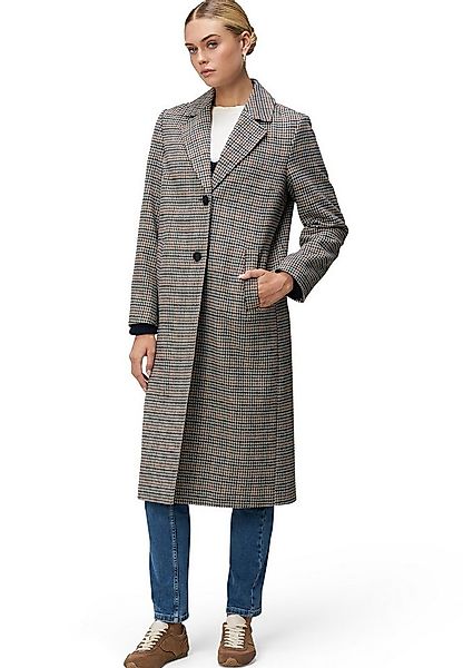 Zero Langmantel Damen Karomantel aus Wollmischung günstig online kaufen