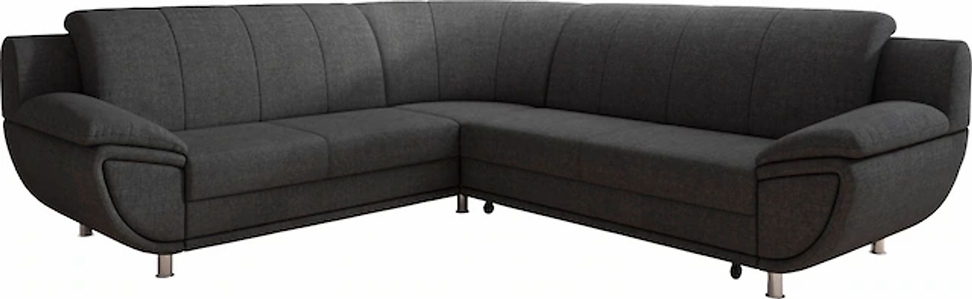 TRENDMANUFAKTUR Ecksofa "Rondo II, zeitlos & elegant, bequeme Armlehnen, L- günstig online kaufen