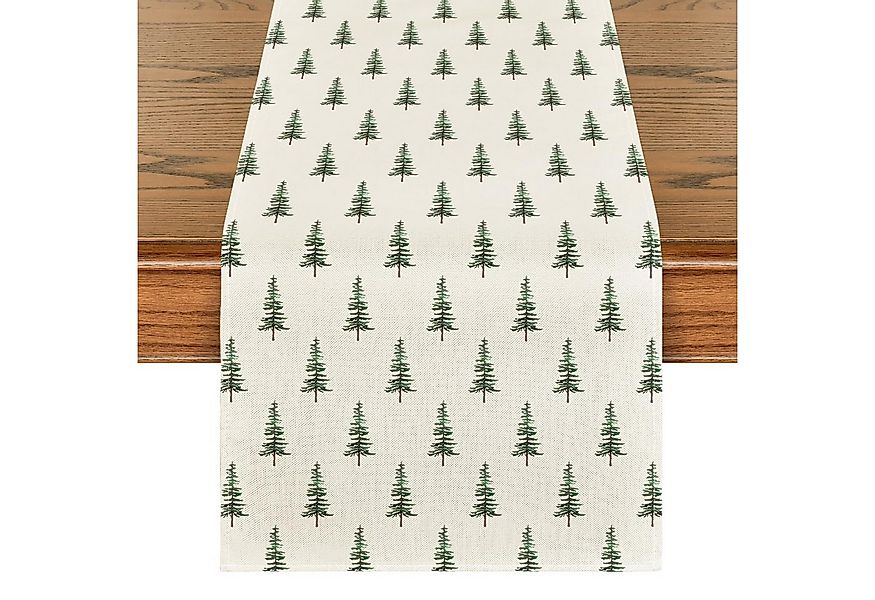 FOUORTUNATE-BEE Tischläufer Grüne Weihnachts-Tischläufer 40x140 cm für fest günstig online kaufen