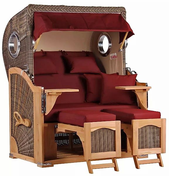 Strandkorb Amrum Teak PE grey Dessin 550 günstig online kaufen