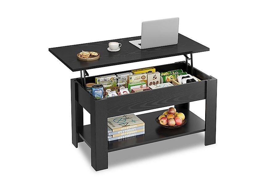 WLIVE Couchtisch Höhenverstellbar und Ausziehbar, Couchtisch Holz mit Staur günstig online kaufen