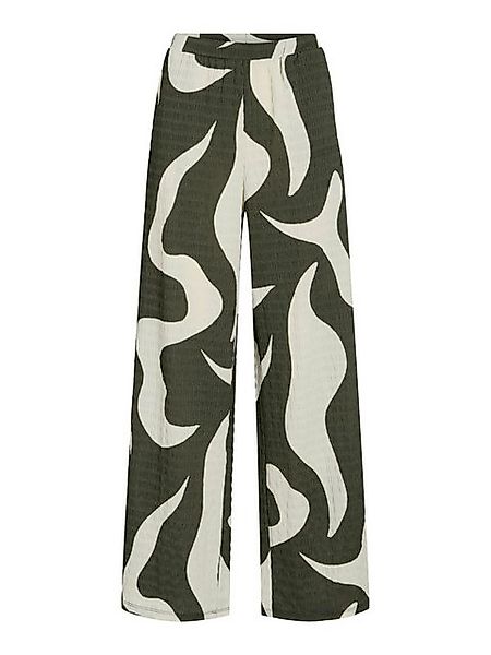 Vila Stoffhose Trendiges Design mit abstraktem Muster, weite Passform VIZEY günstig online kaufen