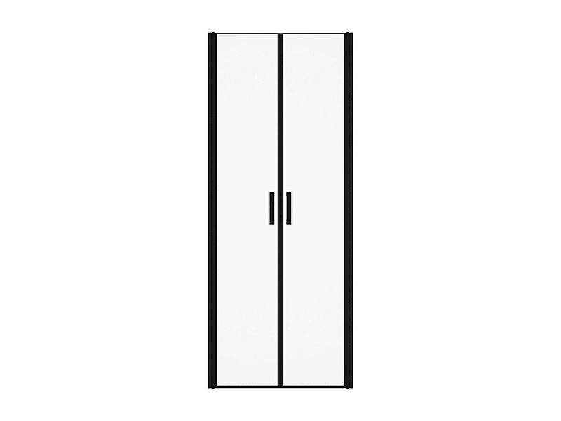 Duschtür Flügeltür - 70 x 195 cm - Sicherheitsglas - Schwarz matt - SARATOS günstig online kaufen