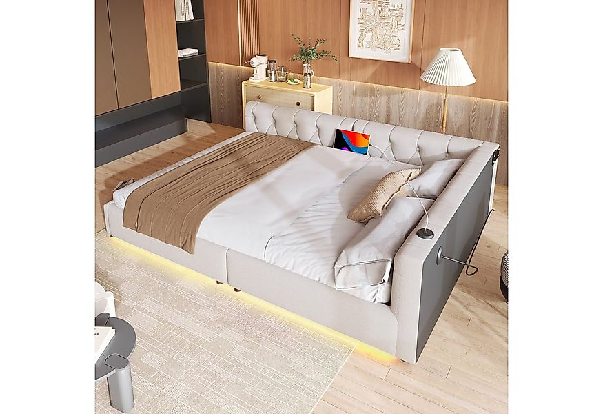 STILVORA Schlafsofa 140x200 mit LED-Licht,Tagesbett Daybett mit USB&TYPE-C, günstig online kaufen