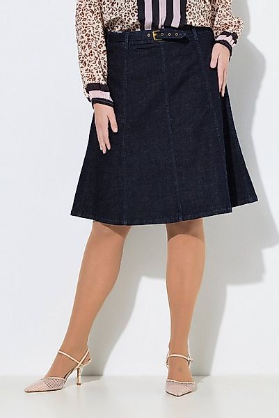 MIAMODA Jeansrock Jeans-Midirock A-Linie Ziergürtel günstig online kaufen
