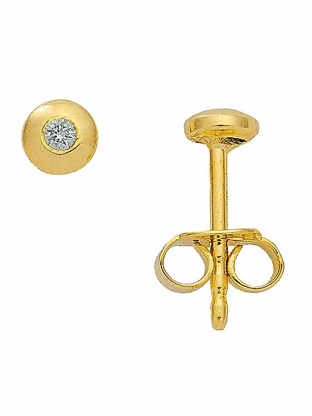 Adelia´s Paar Ohrhänger, 585 Gold mit Diamant / Brillant Goldschmuck für Da günstig online kaufen