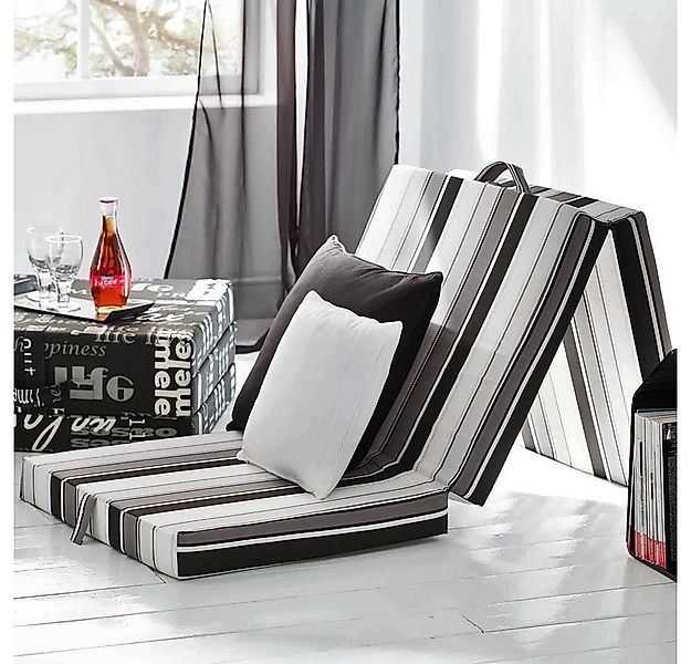 Klappmatratze, Schwarz/Weiß, 190 x 70 cm, VitaliSpa®, 10 cm hoch günstig online kaufen