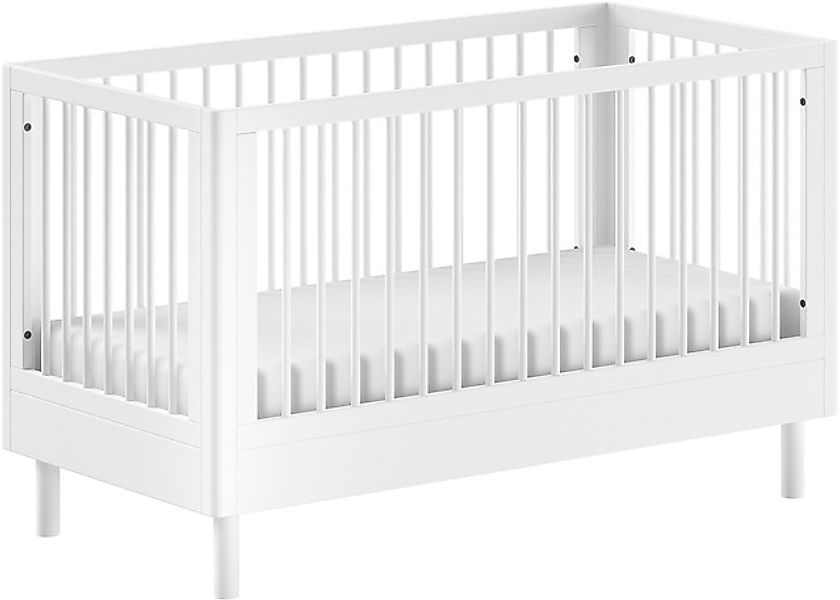 Home affaire Babybett »Forrest, aus massiver Buche weiß lackiert, zeitloses günstig online kaufen