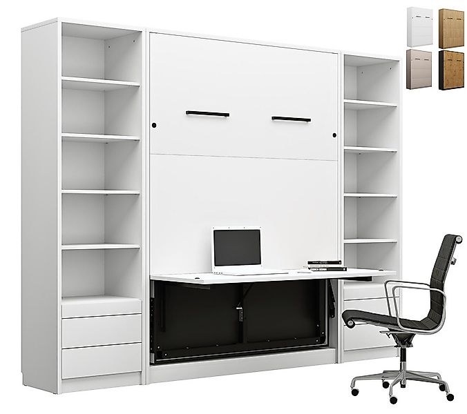 QMM TraumMöbel Schrankbett Wandbett GN 140x200 günstig online kaufen