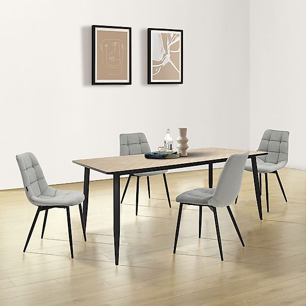 INOSIGN Esszimmerstuhl "Arhus, TOPSELLER" (Set) 4 Stk. Samtvelours Küchenst günstig online kaufen