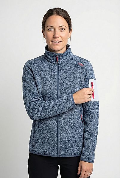 CMP Strickfleecejacke KNITTED MELANGE FLEECE WOMAN JACKET Wärmeisolierend & günstig online kaufen