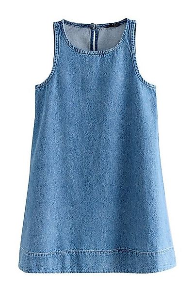Next Jeanskleid Minikleid mit Ringerrücken aus Baumwoll-Denim (1-tlg) günstig online kaufen