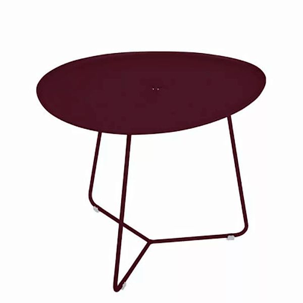 Couchtisch Cocotte metall rot / L 55 x H 43,5 cm - Abnehmbare Tischplatte - günstig online kaufen