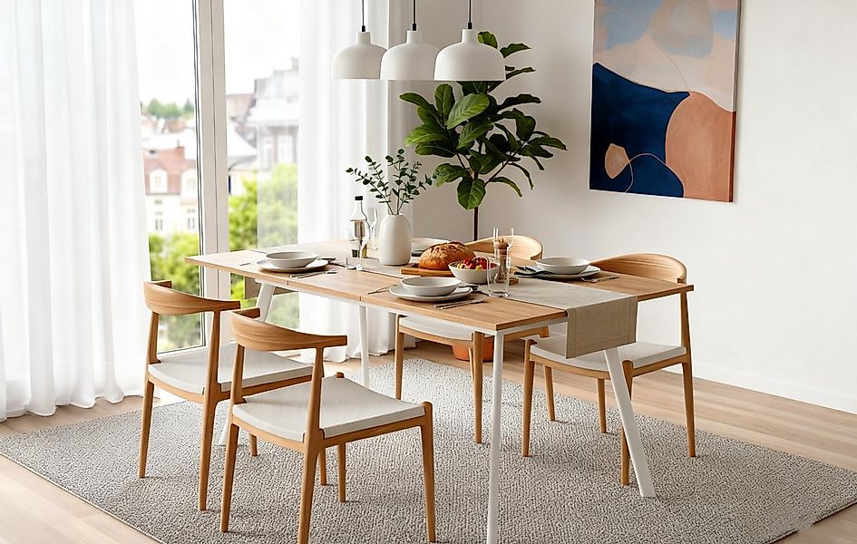 B&D home Esstisch Ausziehtisch MARA, Metallgestell oder Holzgestell, auszie günstig online kaufen