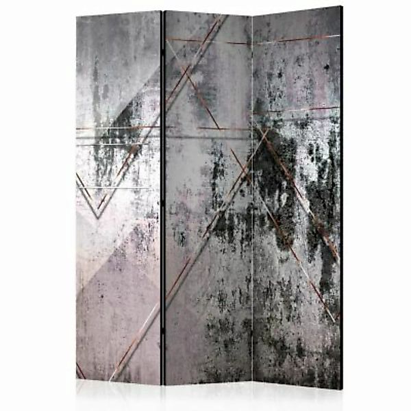 artgeist Paravent Geometric Wall [Room Dividers] rosa/grau Gr. 135 x 172 günstig online kaufen