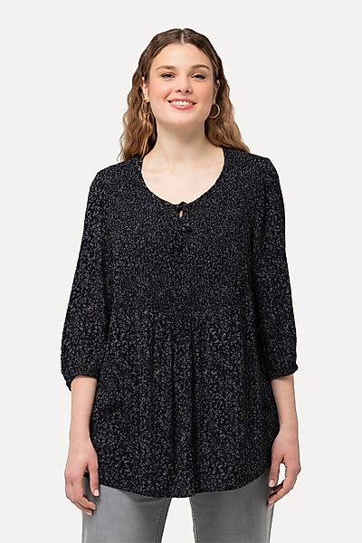 Ulla Popken Druckbluse Smokbluse Punkte A-Linie günstig online kaufen