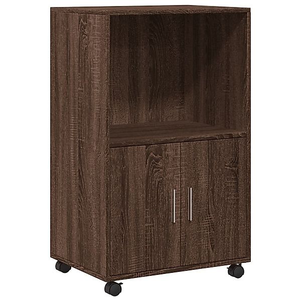vidaXL Sideboard Rollschrank Braun Eichen-Optik 55x40x91 günstig online kaufen