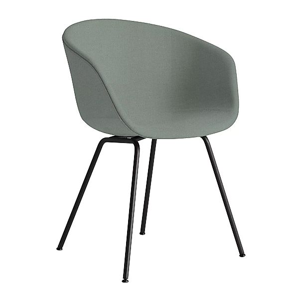 HAY - About a Chair AAC 27 Armlehnstuhl Gestell schwarz - grün/Stoff Steelc günstig online kaufen