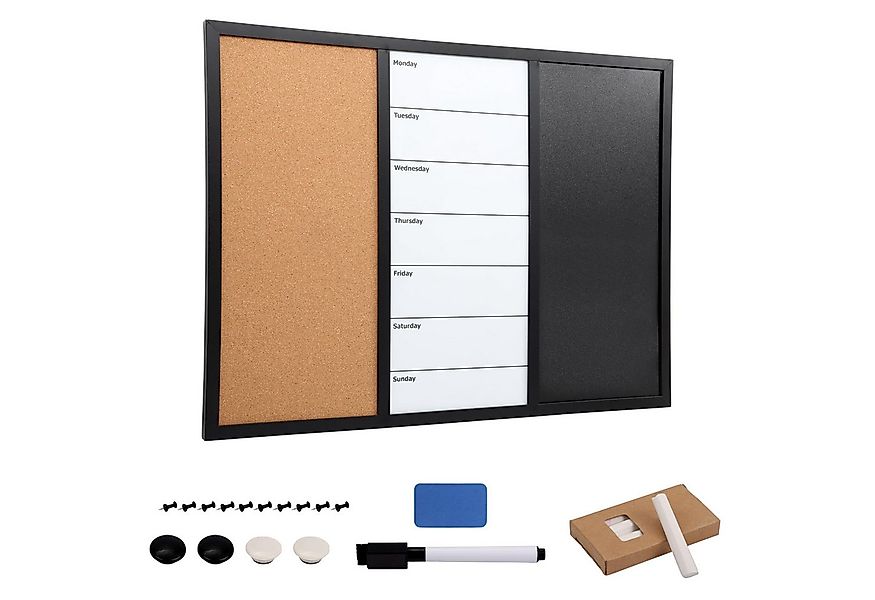 Kurtzy Dekoobjekt Kurtzy 3-In-1 Pinnwand Kombi-Tafel magnetisch - Tafel aus günstig online kaufen