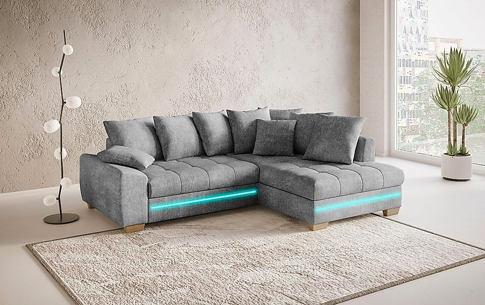 Mr. Couch Ecksofa »Nikita II, L-Form«, mit Kaltschaum, RGB-LED Beleuchtung, günstig online kaufen