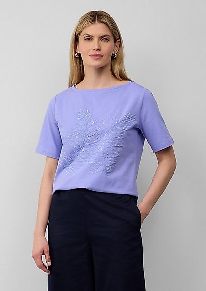 s.Oliver BLACK LABEL Kurzarmshirt T-Shirt im Relaxed Fit mit Pailletten günstig online kaufen