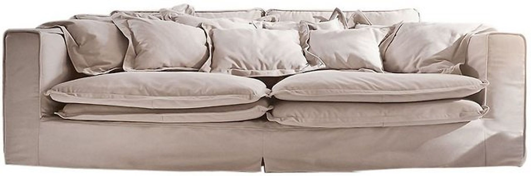 DELIFE Big-Sofa Noelia, Hellgrau 240x145 cm inklusive Kissen Hussensofa günstig online kaufen
