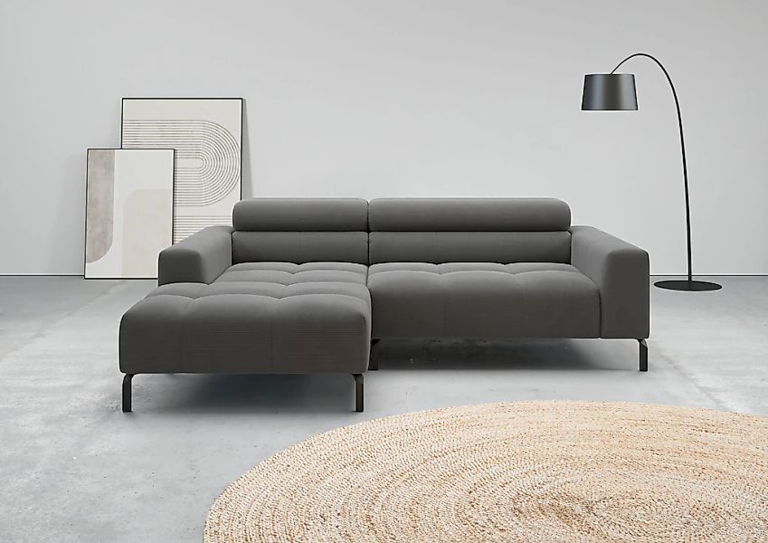 Home affaire Ecksofa "Ecksofa Claya, L-Form, Kopfteilverstellung, Breite 22 günstig online kaufen