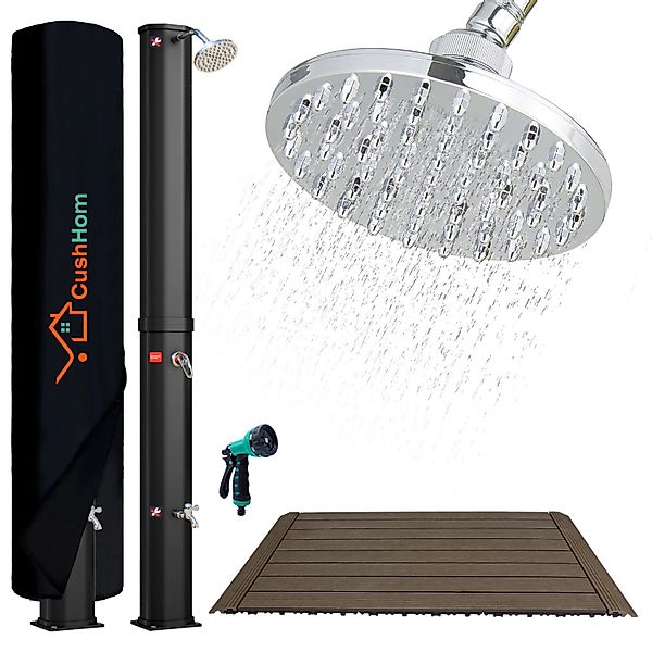 CCLIFE Solardusche Gartendusche 60L mit WPC-Bodenplatte und Handbrause günstig online kaufen