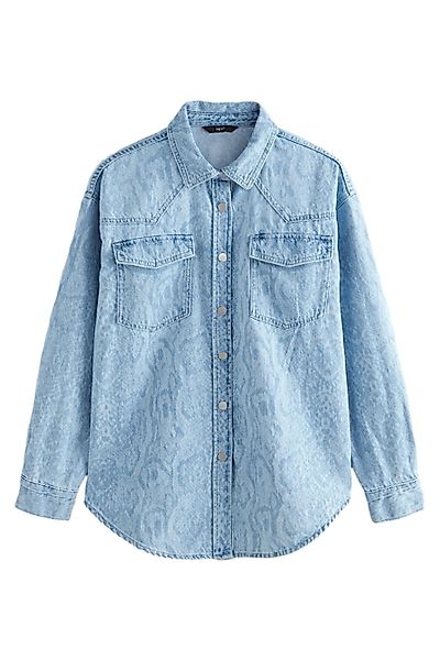 Next Jeanshemd Oversize-Denimhemd aus 100 % Baumwolle günstig online kaufen