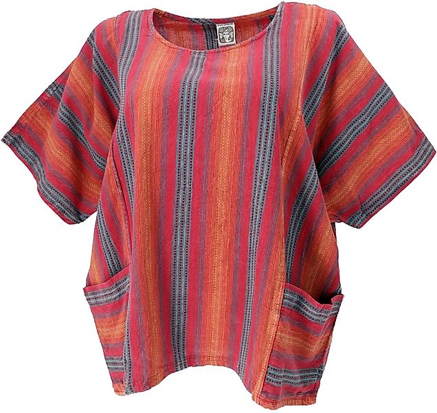 Guru-Shop Longbluse Weites Boho Blusentop mit Fledermausärmeln,.. alternati günstig online kaufen